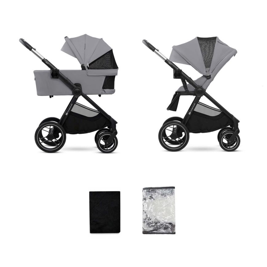 KINDERKRAFT - Kombi-Kinderwagen 2in1 NEA 2 Platinum grau