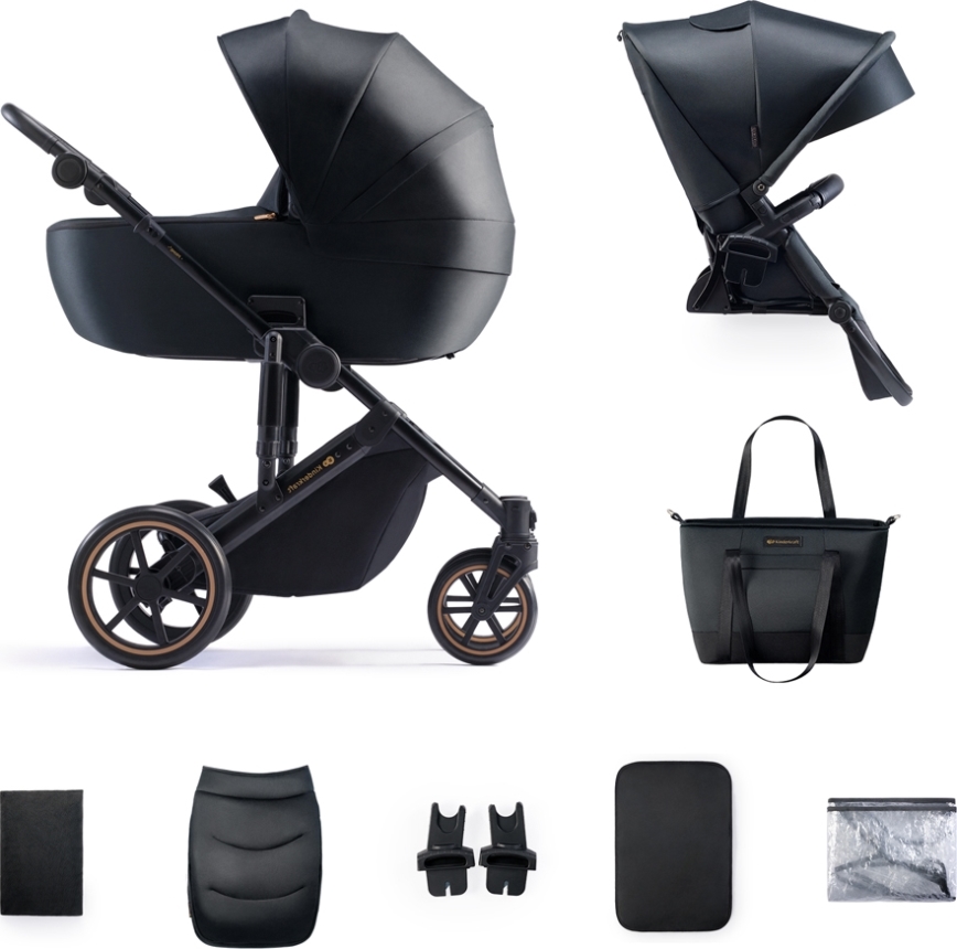 KINDERKRAFT - Kombi-Kinderwagen 2in1 PRIME 2 schwarz