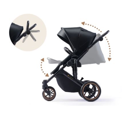KINDERKRAFT - Kombi-Kinderwagen 2in1 PRIME 2 schwarz