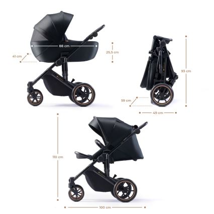 KINDERKRAFT - Kombi-Kinderwagen 2in1 PRIME 2 schwarz