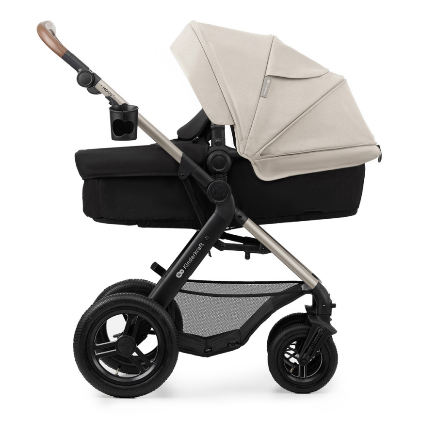 KINDERKRAFT - Kombi-Kinderwagen 3in1 MOOV 2 AIR Moonlight grau + Auto-Kindersitz MINK PRO