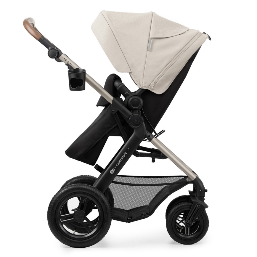 KINDERKRAFT - Kombi-Kinderwagen 3in1 MOOV 2 AIR Moonlight grau + Auto-Kindersitz MINK PRO