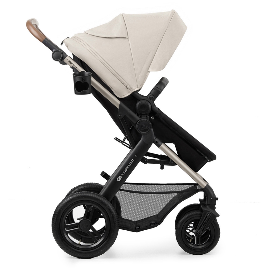 KINDERKRAFT - Kombi-Kinderwagen 3in1 MOOV 2 AIR Moonlight grau + Auto-Kindersitz MINK PRO