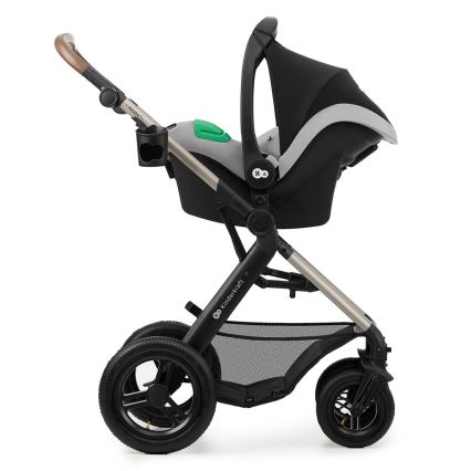 KINDERKRAFT - Kombi-Kinderwagen 3in1 MOOV 2 AIR Moonlight grau + Auto-Kindersitz MINK PRO