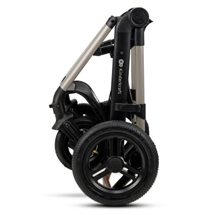 KINDERKRAFT - Kombi-Kinderwagen 3in1 MOOV 2 AIR Moonlight grau + Auto-Kindersitz MINK PRO