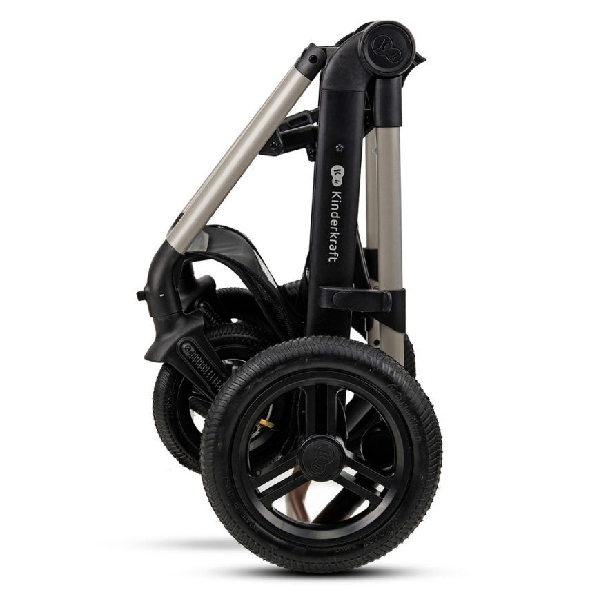 KINDERKRAFT - Kombi-Kinderwagen 3in1 MOOV 2 AIR Moonlight grau + Auto-Kindersitz MINK PRO