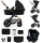 KINDERKRAFT - Kombi-Kinderwagen 3in1 MOOV 2 AIR Pure schwarz + Kindersitz MINK PRO