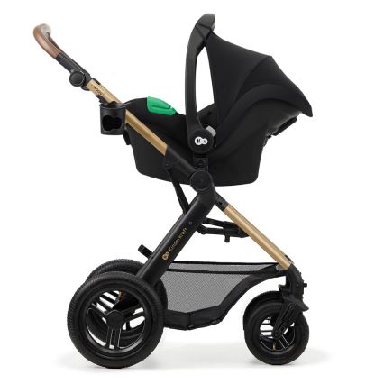 KINDERKRAFT - Kombi-Kinderwagen 3in1 MOOV 2 AIR Pure schwarz + Kindersitz MINK PRO