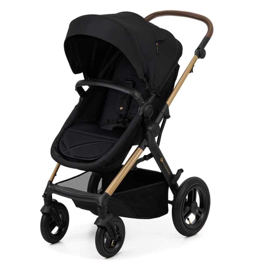 KINDERKRAFT - Kombi-Kinderwagen 3in1 MOOV 2 AIR Pure schwarz + Kindersitz MINK PRO