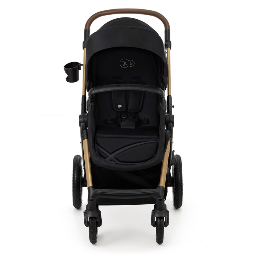 KINDERKRAFT - Kombi-Kinderwagen 3in1 MOOV 2 AIR Pure schwarz + Kindersitz MINK PRO