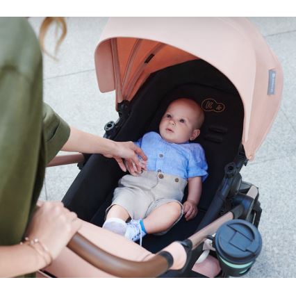 KINDERKRAFT - Kombi-Kinderwagen 3in1 MOOV 2 AIR Sand beige + Kindersitz MINK PRO