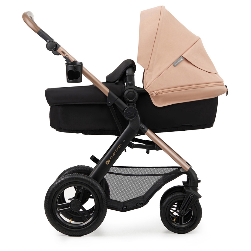 KINDERKRAFT - Kombi-Kinderwagen 3in1 MOOV 2 AIR Sand beige + Kindersitz MINK PRO