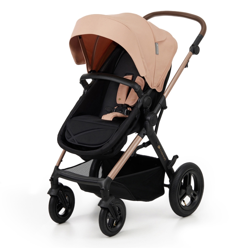 KINDERKRAFT - Kombi-Kinderwagen 3in1 MOOV 2 AIR Sand beige + Kindersitz MINK PRO