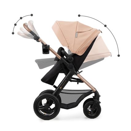 KINDERKRAFT - Kombi-Kinderwagen 3in1 MOOV 2 AIR Sand beige + Kindersitz MINK PRO