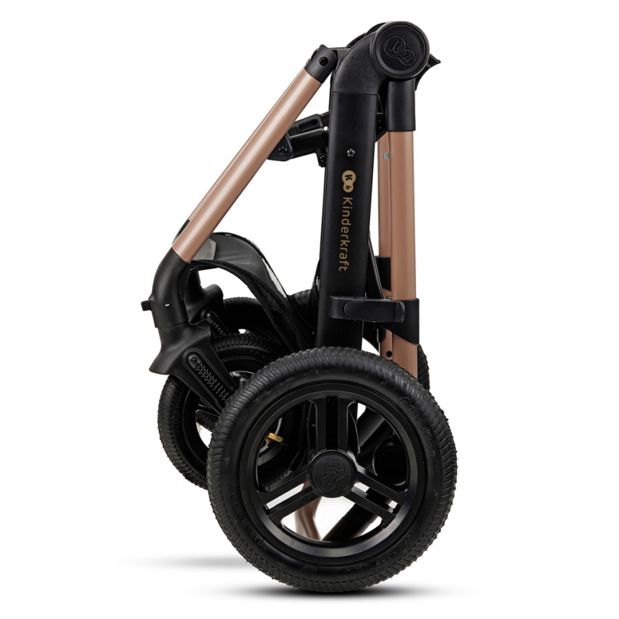 KINDERKRAFT - Kombi-Kinderwagen 3in1 MOOV 2 AIR Sand beige + Kindersitz MINK PRO