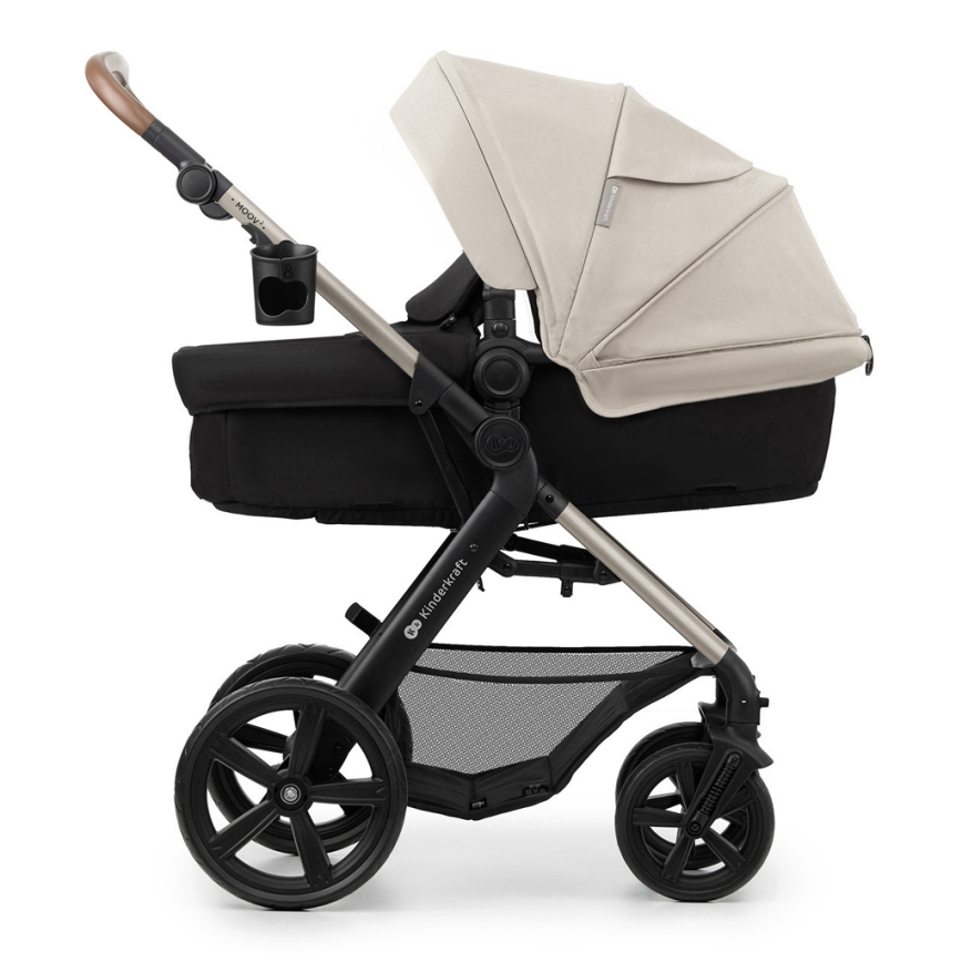 KINDERKRAFT - Kombi-Kinderwagen 3in1 MOOV 2 Moonlight grau + Kindersitz MINK PRO