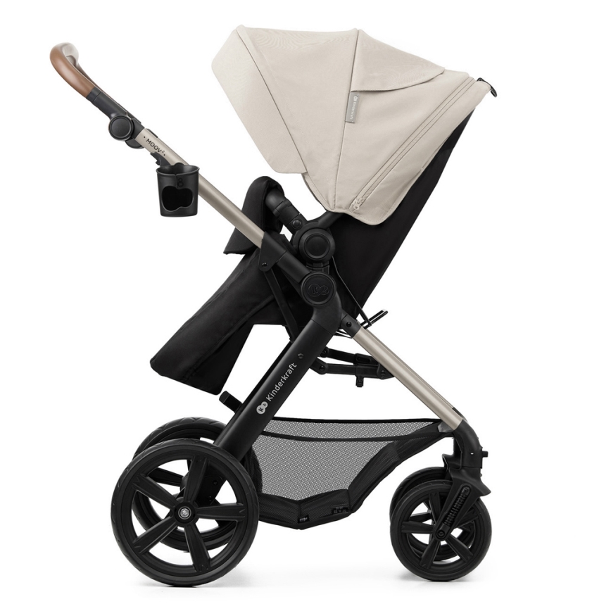 KINDERKRAFT - Kombi-Kinderwagen 3in1 MOOV 2 Moonlight grau + Kindersitz MINK PRO