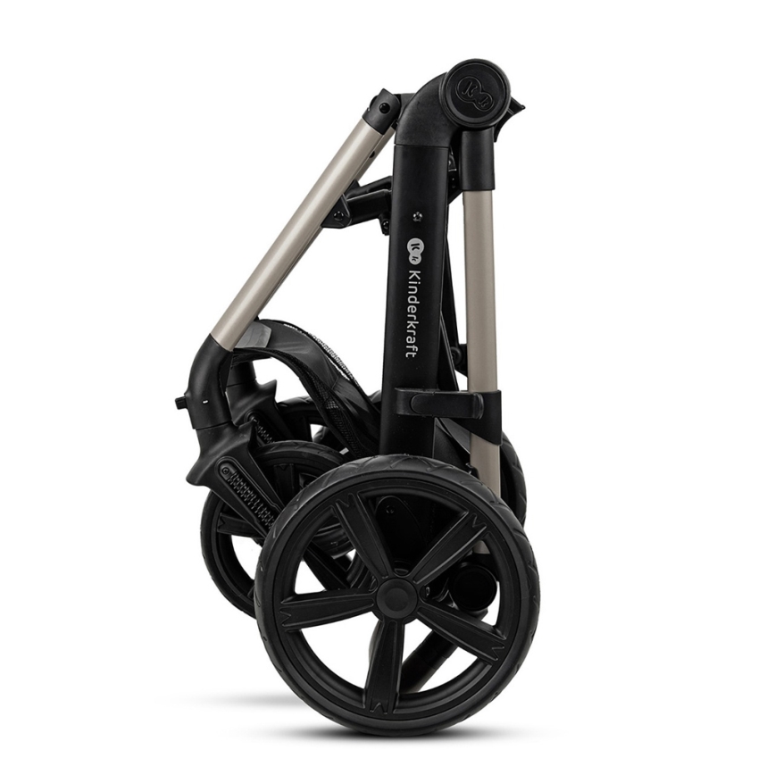 KINDERKRAFT - Kombi-Kinderwagen 3in1 MOOV 2 Moonlight grau + Kindersitz MINK PRO