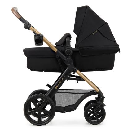 KINDERKRAFT - Kombi-Kinderwagen 3in1 MOOV 2 Pure schwarz + Kindersitz MINK PRO