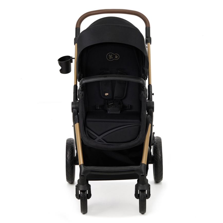 KINDERKRAFT - Kombi-Kinderwagen 3in1 MOOV 2 Pure schwarz + Kindersitz MINK PRO