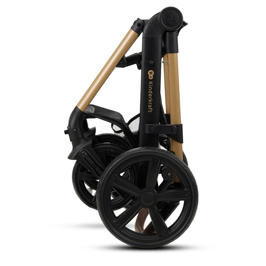 KINDERKRAFT - Kombi-Kinderwagen 3in1 MOOV 2 Pure schwarz + Kindersitz MINK PRO