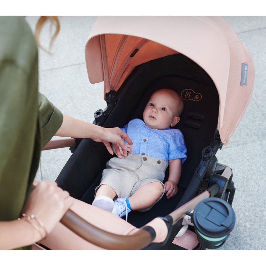 KINDERKRAFT - Kombi-Kinderwagen 3in1 MOOV 2 Sand beige + Kindersitz MINK PRO