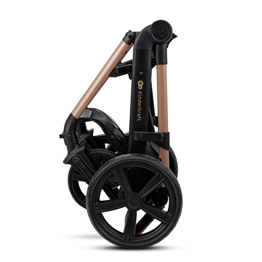 KINDERKRAFT - Kombi-Kinderwagen 3in1 MOOV 2 Sand beige + Kindersitz MINK PRO