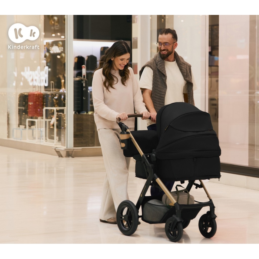 KINDERKRAFT - Kombinierter 3-in-1-Kinderwagen MOOV 2 XL Air Black