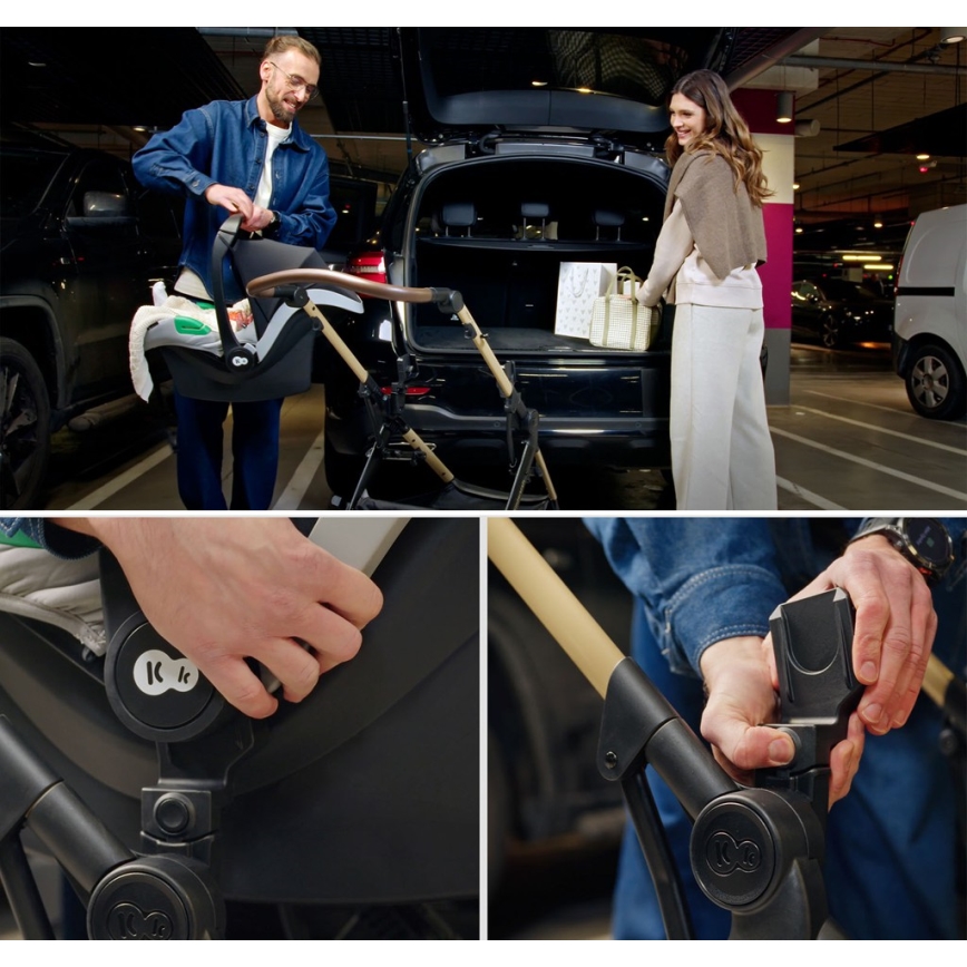 KINDERKRAFT - Kombinierter 3-in-1-Kinderwagen MOOV 2 XL Air Black