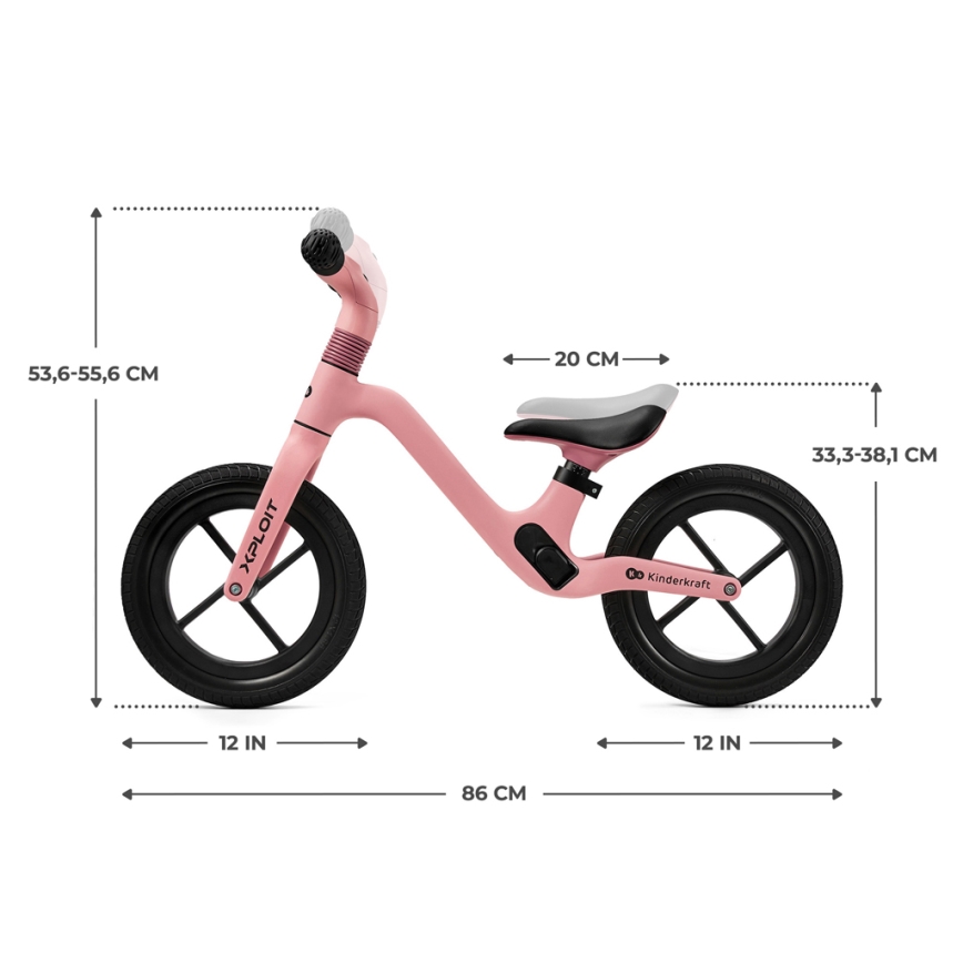 KINDERKRAFT - Laufrad XPLOIT Bubblegum rosa