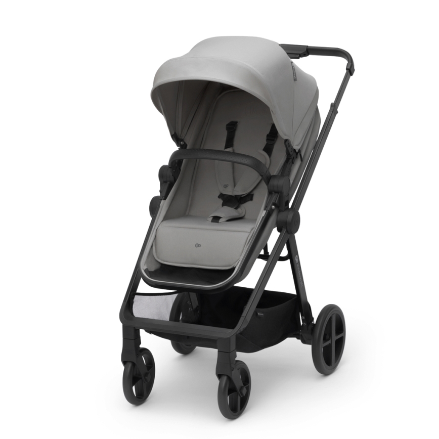 KINDERKRAFT - Kombinierter 4-in-1 Kinderwagen NEWLY Classic Grau + Babyschale MINK PRO mit ISOFIX-Basis