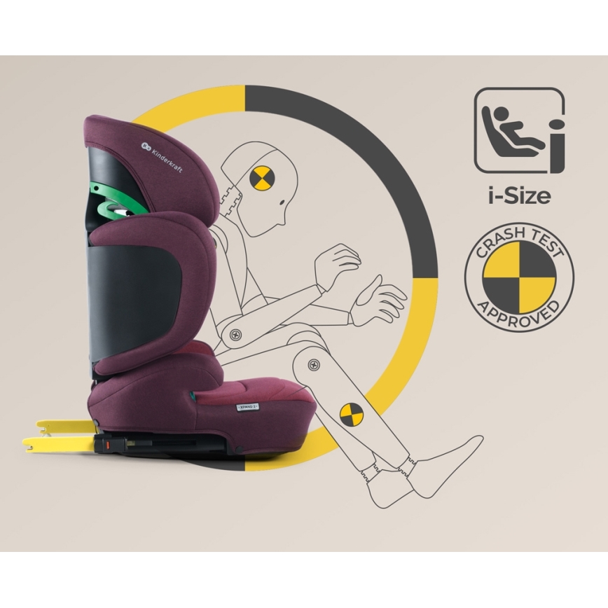 KINDERKRAFT SELECT - Auto-Kindersitz XPAND 2 i-Size (100-150 cm) Premium Cherry pearl
