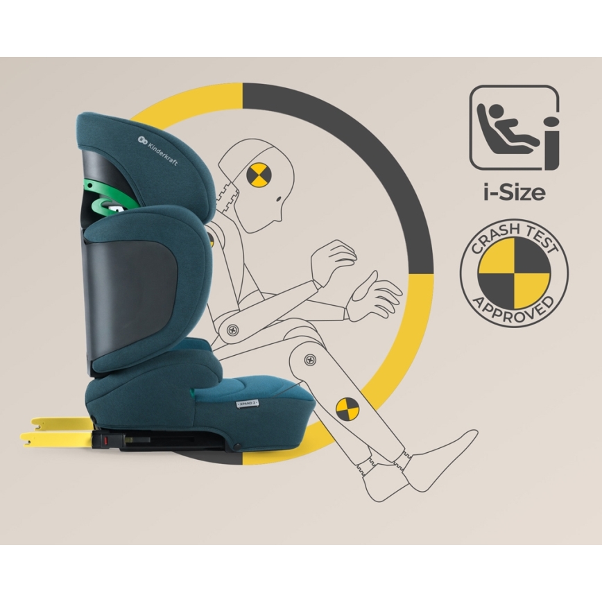KINDERKRAFT SELECT - Auto-Kindersitz XPAND 2 i-Size (100-150 cm) Premium Harbour blau