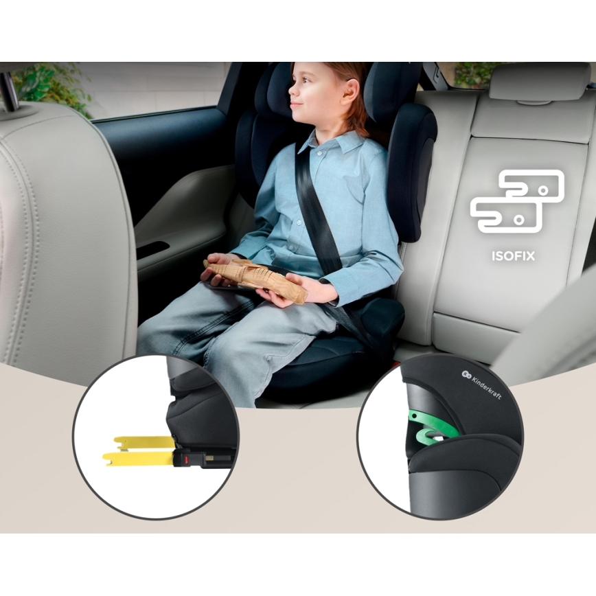 KINDERKRAFT SELECT - Auto-Kindersitz XPAND 2 i-Size (100-150cm) Premium Graphite schwarz