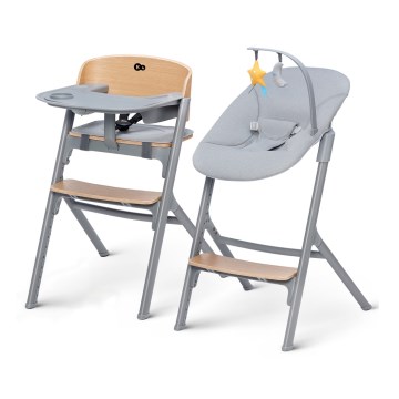 KINDERKRAFT SELECT - Esstischstuhl für Kinder 3in1 LIVY Premium Eiche + Liege CALMEE