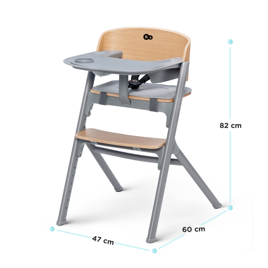KINDERKRAFT SELECT - Esstischstuhl für Kinder 3in1 LIVY Premium Eiche + Liege CALMEE