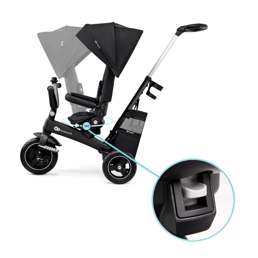 KINDERKRAFT SELECT - Kinder-Dreirad 5in1 EASYTWIST Premium schwarz