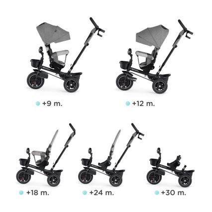 KINDERKRAFT – Kinder-Dreirad 5in1 SPINSTEP grau