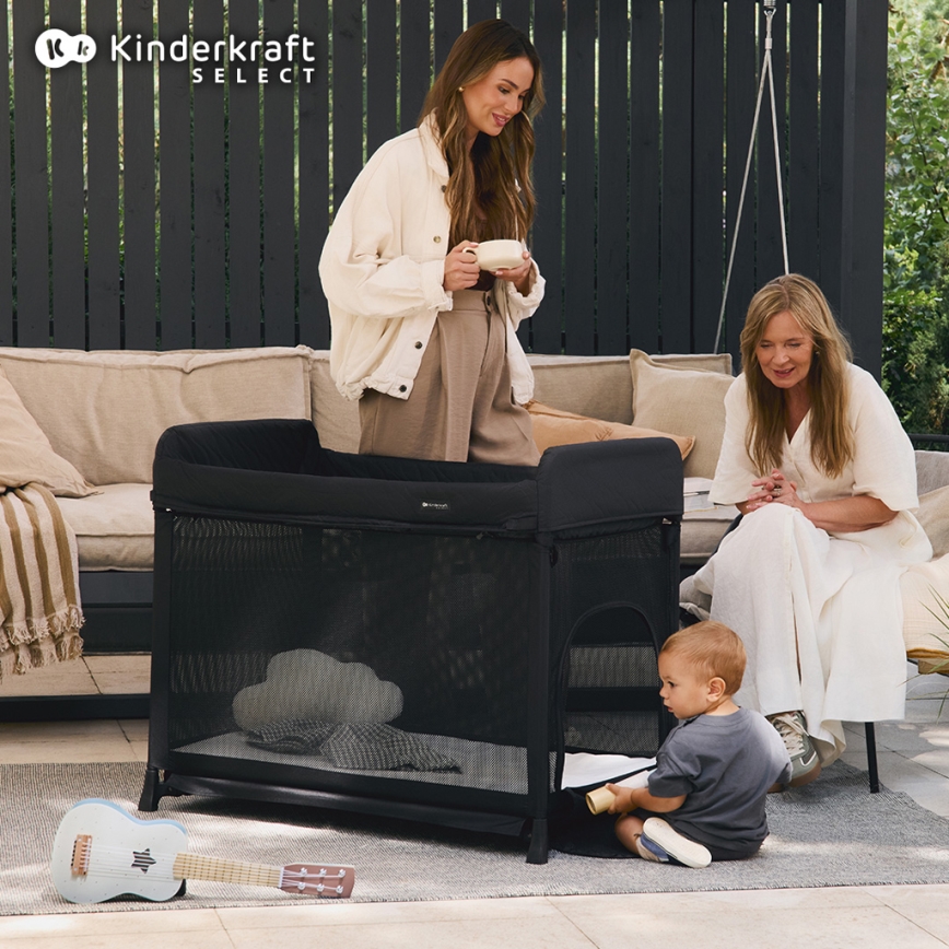 KINDERKRAFT SELECT - Kinder-Reisebett MOON DREAM schwarz