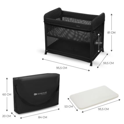 KINDERKRAFT SELECT - Kinder-Reisebett MOON DREAM schwarz