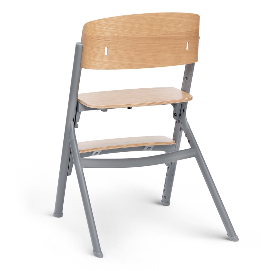 KINDERKRAFT SELECT - Kinderhochstuhl 3-in-1 LIVY Premium Eiche + Babywippe CALMEE