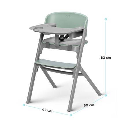 KINDERKRAFT SELECT - Kinderhochstuhl 3-in-1 LIVY Premium Olivegrün + Babywippe CALMEE