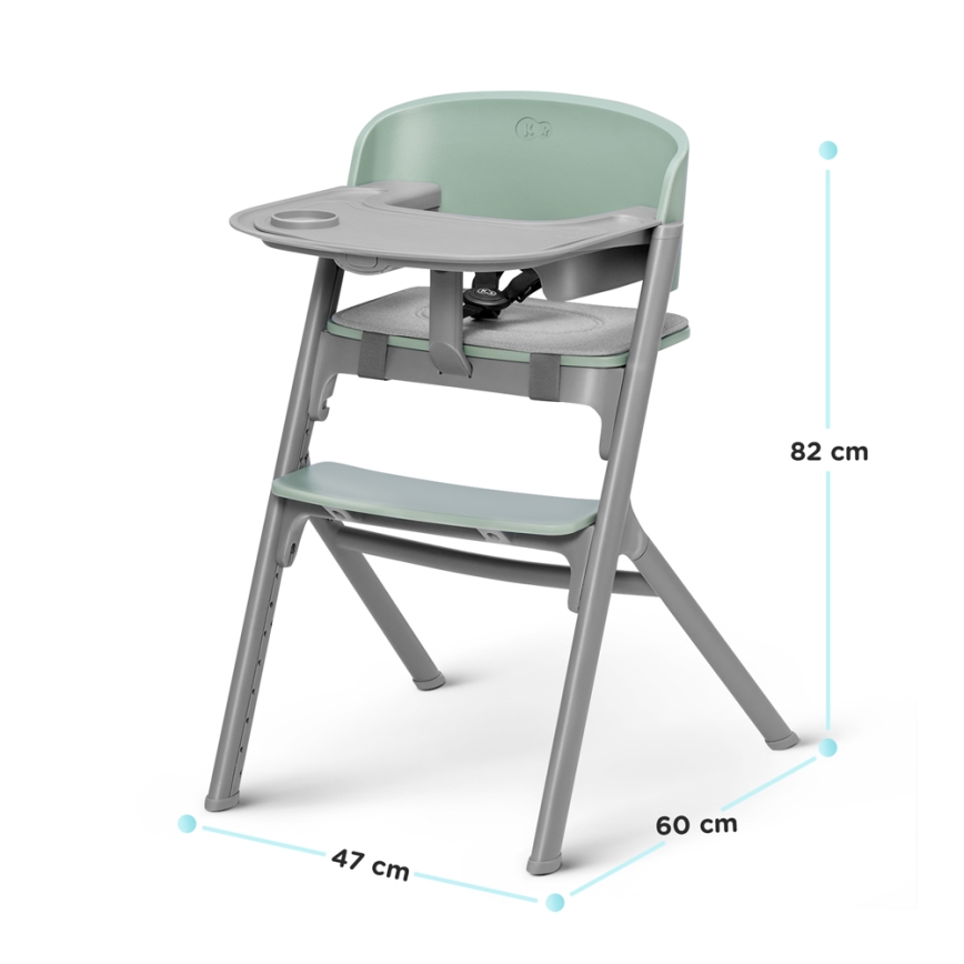 KINDERKRAFT SELECT - Kinderhochstuhl 3-in-1 LIVY Premium Olivegrün + Babywippe CALMEE