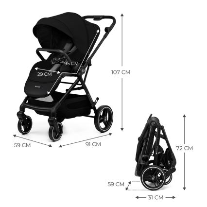 KINDERKRAFT SELECT - Kinderwagen YOXI Pure schwarz
