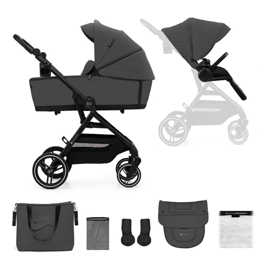 KINDERKRAFT SELECT - Kombi-Kinderwagen 2in1 YOXI Moonlight grau