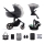 KINDERKRAFT SELECT - Kombi-Kinderwagen 3in1 PRIME 2 Premium Shadow grau + Auto-Kindersitz
