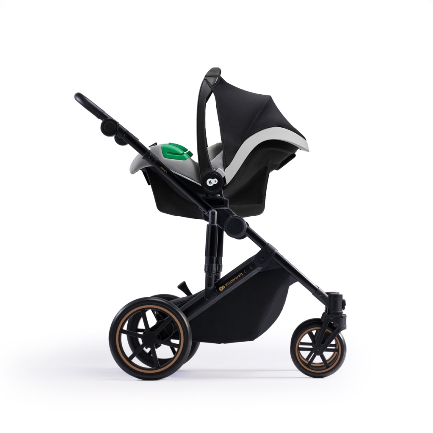 KINDERKRAFT SELECT - Kombi-Kinderwagen 3in1 PRIME 2 Premium Shadow grau + Auto-Kindersitz