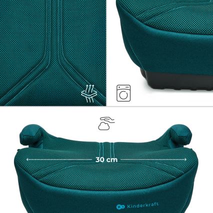 KINDERKRAFT - Sitzerhöhung für das Auto I-BOOST 2 PRO i-Size 125–150 cm türkis