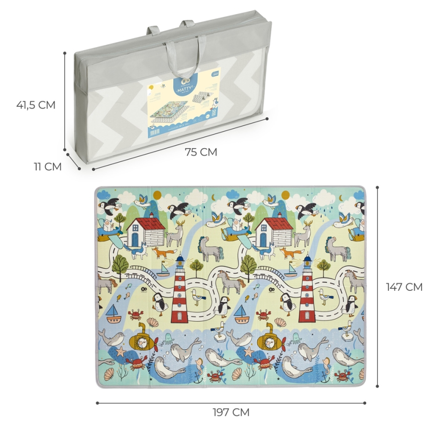 KINDERKRAFT - Spielmatte für Kinder MATTY 2