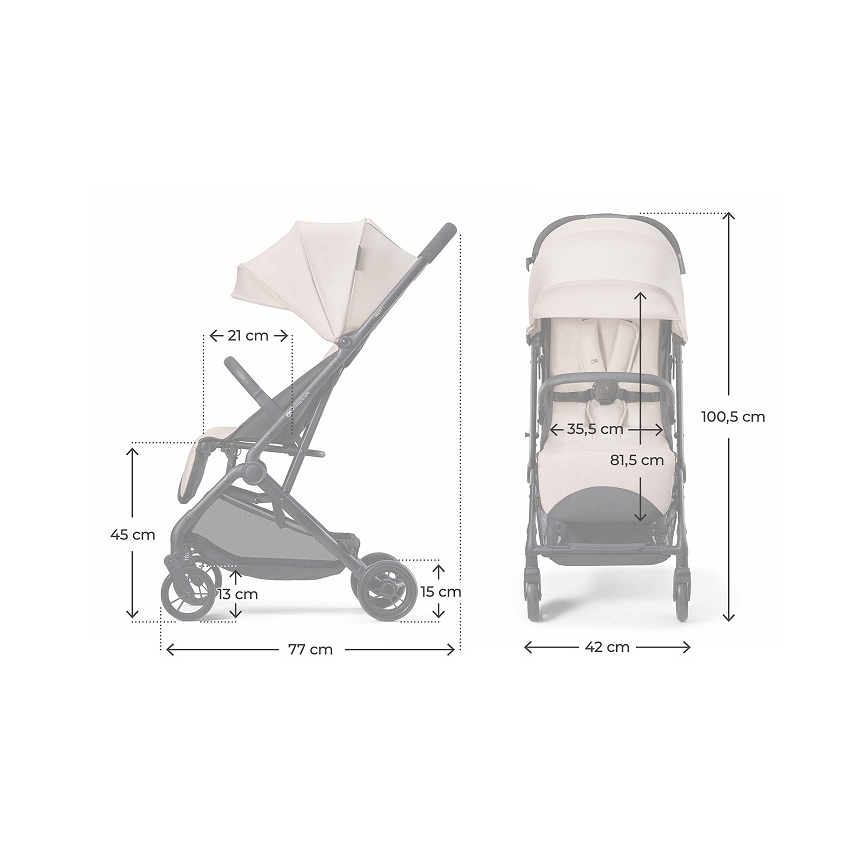 KINDERKRAFT - Sportkinderwagen INDY 3 Misty Beige